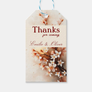 Bedankt voor uw komst en uw naam cadeaulabel