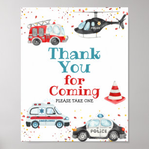 Bedankt voor uw komst Geluid het alarmbord Poster