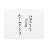 bedankt voor uw komst naam toevoegen tekstbericht  magneet (Horizontaal)