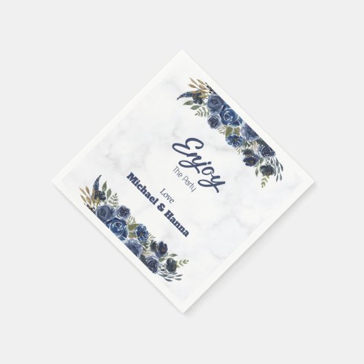 Bedankt voor uw komst naar de trouwdag servet (Hoek)