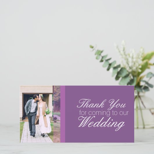 Bedankt voor uw komst naar onze trouwerij geperson (Staand voorkant)