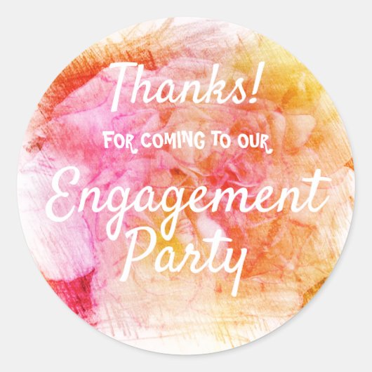 Bedankt voor uw komst ronde sticker (Voorkant)