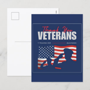 Bedankt voor uw service: Veteranendag 2025 Feestdagenkaart