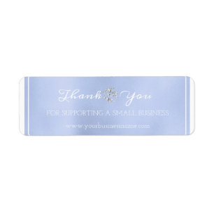 Bedankt voor uw steun aan Small Business Baby Blue Etiket