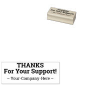 "BEDANKT voor uw steun!" + Bedrijfsnaam stempel (Gestempeld)