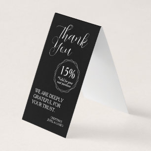 Bedankt voor uw steun Kortingvoucher Visitekaartjes