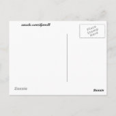 Bedankt voor uw steun zwarte kat en teddybeer briefkaart (Achterkant)