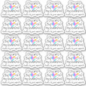 Bedankt voor uw supportregenbooghart sticker (Voorkant)