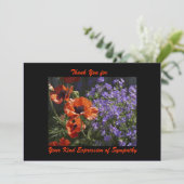 Bedankt voor uw sympathie, Oranje Flowers Poppies (Staand voorkant)
