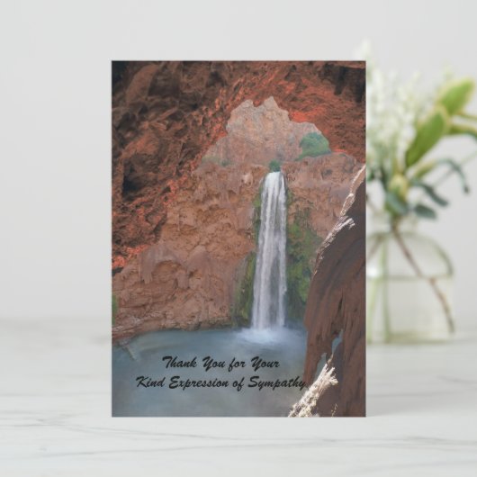 Bedankt voor uw sympathie, Waterfall Note Kaart (Staand voorkant)