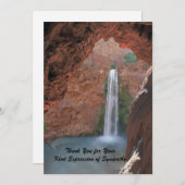 Bedankt voor uw sympathie, Waterfall Note Kaart (Voorkant / Achterkant)