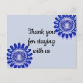 Bedankt voor uw verblijf in vakantiehuis Blue Flow Briefkaart (Voorkant)