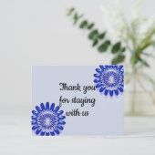 Bedankt voor uw verblijf in vakantiehuis Blue Flow Briefkaart (Staand voorkant)