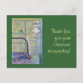Bedankt voor uw vriendelijke gastvrijheid! briefkaart