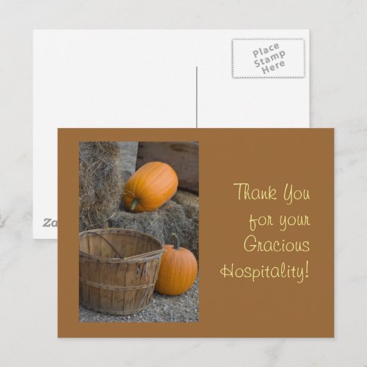 Bedankt voor uw vriendelijke gastvrijheid! briefkaart (Voorkant / Achterkant)