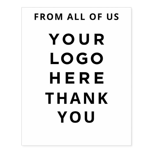 Bedankt voor uw zakelijke Logo Custom Rubberstempel (Afrduk)
