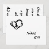 BEDANKT VOOR WEDDING / SHOWER KAART (Voorkant / Achterkant)