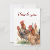 Bedankt Waterverf kippen (Voorkant)