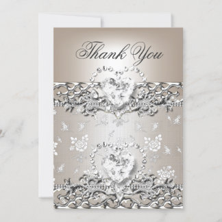 Bedankt Wedding Silver Cream Diamond Heart