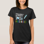 Bedankt Wetenschap I M Gevaccineerd vaccin T-shirt (Voorkant)