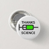 Bedankt Wetenschap  Ronde Button 3,2 Cm (Voorkant /achterkant)