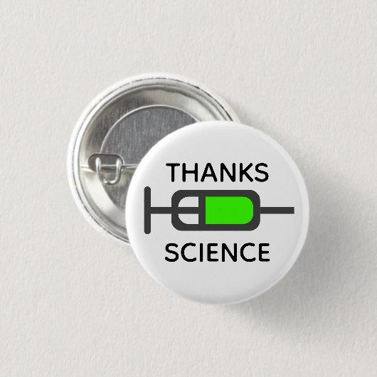 Bedankt Wetenschap  Ronde Button 3,2 Cm (Voorkant /achterkant)
