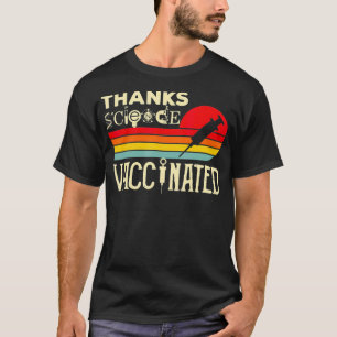Bedankt Wetenschapsvaccin Retro Pro Vaccin T-shirt