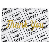 Bedankt White Gold Script Business Logo Pattern Groot Cadeauzakje (Achterkant)