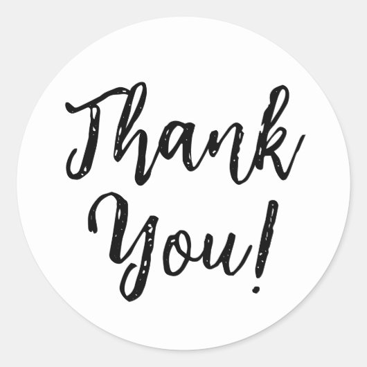 Bedankt White Ronde Sticker (Voorkant)