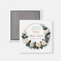 Bedankt White Roses & Blue Baby's Breath