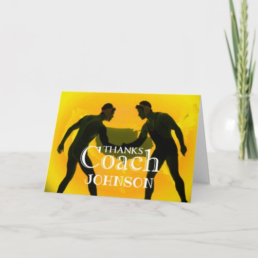 Bedankt Wrestling Coach Goud en Zwart (Voorkant)