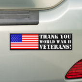 Bedankt WW2 Veteranen! Bumpersticker (Op auto)
