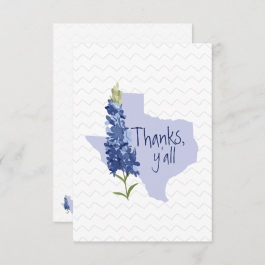 Bedankt Y'all Bluebonnet Texas (Voorkant / Achterkant)