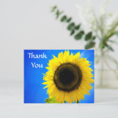 Bedankt Yellow Sunflower Groet Briefkaart (Staand voorkant)