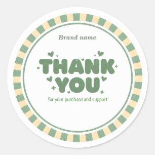 Bedankt Zakelijke Sticker - Gesegmenteerde Rand