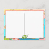 Bedankt Zee Turtles Art Briefkaart (Achterkant)