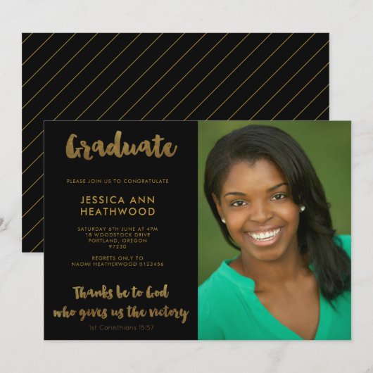 Bedankt zijn voor God Christelijke Fotogradatie Pa Kaart (Voorkant / Achterkant)