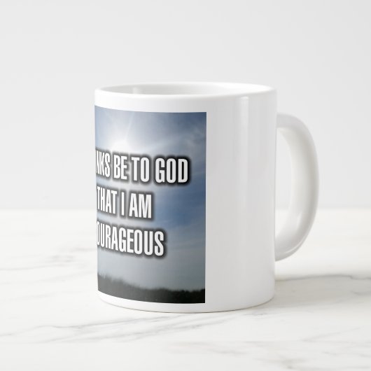 Bedankt zijn voor God dat ik moedig ben Mok (Voorkant rechts)