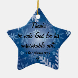 Bedankt zijn voor God Keramisch Ornament