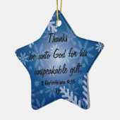 Bedankt zijn voor God Keramisch Ornament (Links)