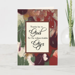 Bedankt zijn voor God voor zijn cadeaukerstfeest Kaart