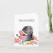 Bedankt ZO VEEL leuke zwarte mopshond dank je kaar Kaart (Voorkant)