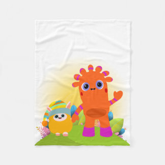 BeddyByes couverture en polaire avec MeMo et BaBa