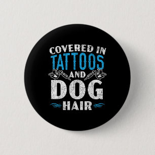 Bedekt met tatoeage P van Tattoos en honden Ronde Button 5,7 Cm
