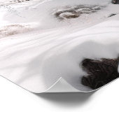 Bedekte brug in sneeuw poster (Hoek)