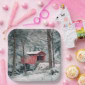 Bedekte brug papieren bordje (Feest)