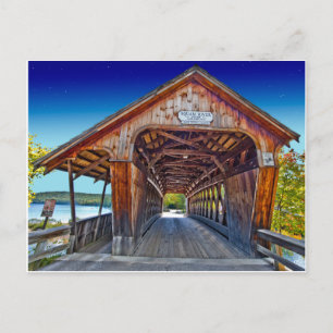 Bedekte brug   Squam River Bridge, Ashland, NH Briefkaart