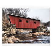 Bedekte voetbrug foto afdruk (Voorkant)