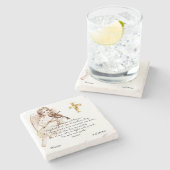 Bedevaart Gebeds Geschenk Katholiek Gepersonalisee Stenen Onderzetter (Zijkant)