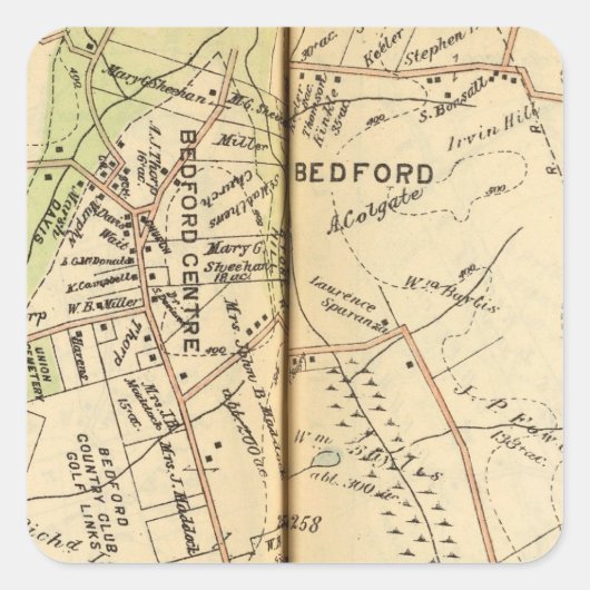 Bedford, New York 2 Vierkante Sticker (Voorkant)